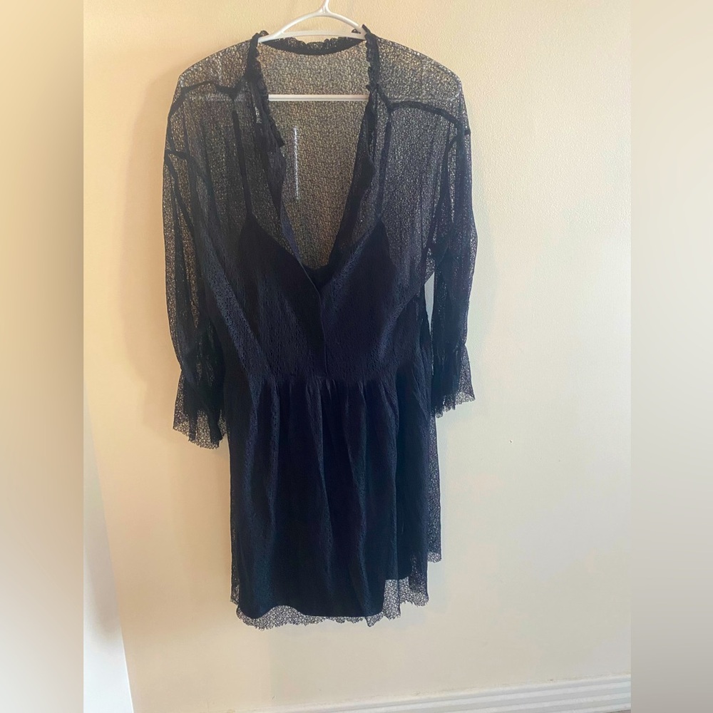 Zara Sheer dress with slip
